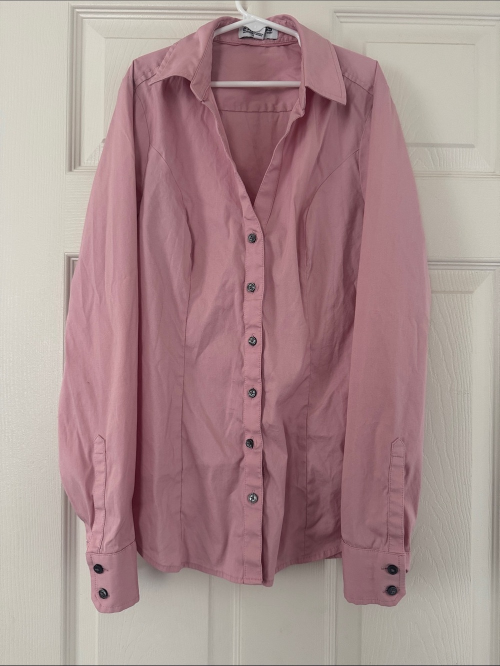 Express Pink Button-Up Blouse